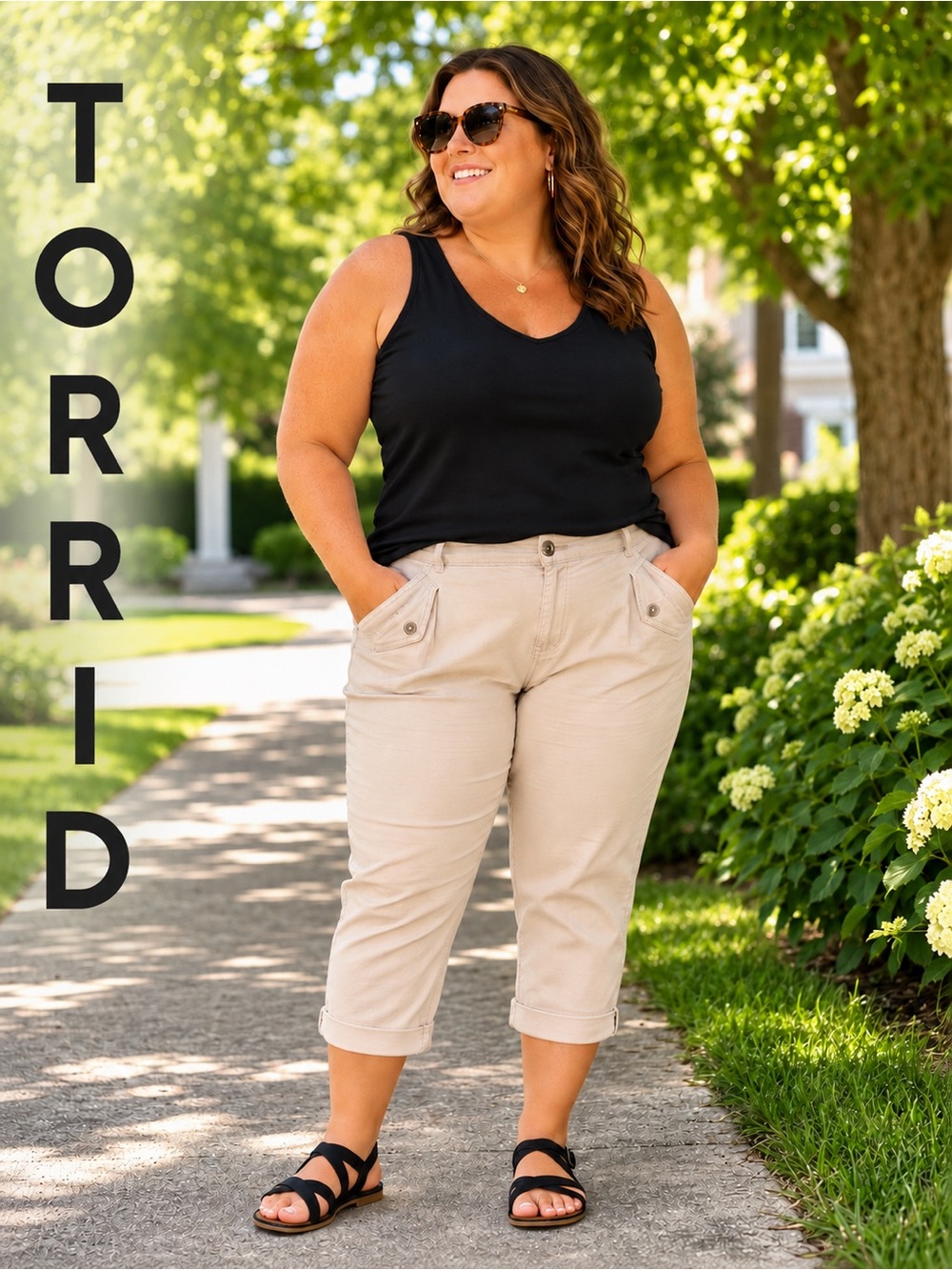 TORRID Light Beige Women’s Capri pants NWT